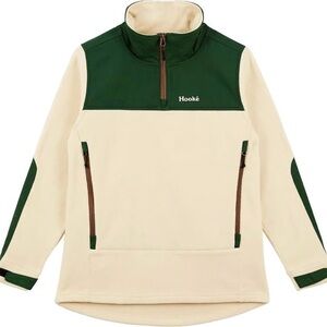 High quality women’s fleece pull over- Cream & Green